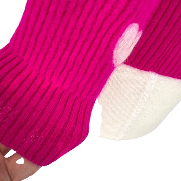 Charter Club Cashmere Heart Patch V-Neck Sweater Pink Size Small - Picture 8 of 10